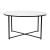 Flash Furniture NAN-CEK-1787-BK-GG 3 Piece Occasional White Laminate Coffee and End Table Set with Matte Black Crisscross Frame addl-7