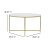 Flash Furniture NAN-CEK-1787-MRBL-GG 3 Piece Occasional White Marbled Laminate Coffee and End Table Set with Brushed Gold Crisscross Frame addl-5