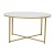 Flash Furniture NAN-CEK-1787-MRBL-GG 3 Piece Occasional White Marbled Laminate Coffee and End Table Set with Brushed Gold Crisscross Frame addl-7