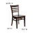 Flash Furniture XU-DGW0005LAD-WAL-GG Ladder Back Wood Chair with Walnut Finish addl-1