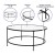 Flash Furniture NAN-CEK-21750-BK-GG 3 Piece Occasional Glass Coffee and End Table Set with Round Matte Black Frame - addl-4