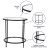 Flash Furniture NAN-CEK-21750-BK-GG 3 Piece Occasional Glass Coffee and End Table Set with Round Matte Black Frame - addl-5