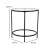 Flash Furniture NAN-CEK-21750-BK-GG 3 Piece Occasional Glass Coffee and End Table Set with Round Matte Black Frame - addl-7