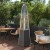 Flash Furniture NAN-FSDC-01-GY-GG Slate Gray Stainless Steel Pyramid 42,000 BTU Propane Heater with Wheels  addl-1