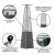 Flash Furniture NAN-FSDC-01-GY-GG Slate Gray Stainless Steel Pyramid 42,000 BTU Propane Heater with Wheels  addl-3