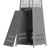 Flash Furniture NAN-FSDC-01-GY-GG Slate Gray Stainless Steel Pyramid 42,000 BTU Propane Heater with Wheels  addl-7