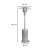 Flash Furniture NAN-HSS-AGH-SL-GG 7.5 Ft. Silver Stainless Steel 40,000 BTU Propane Heater with Wheels addl-4