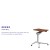 Flash Furniture NAN-IP-10-GG Mobile Sit-Down, Stand-Up Mahogany Computer Ergonomic Desk, 28.25