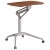Flash Furniture NAN-IP-10-GG Mobile Sit-Down, Stand-Up Mahogany Computer Ergonomic Desk, 28.25