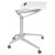 Flash Furniture NAN-IP-10-WH-GG Mobile Sit-Down, Stand-Up White Computer Ergonomic Desk, 28.25"W addl-8