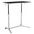 Flash Furniture NAN-IP-6-1-DKW-GG Sit-Down, Stand-Up Dark Wood Grain Computer Ergonomic Desk, 37.375"W addl-6