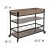 Flash Furniture NAN-JH-17105-GG Distressed Light Oak Wood and Iron Kitchen Serving and Bar Cart with Wine Glass Holders addl-4