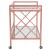 Flash Furniture NAN-JH-17110-GG Glass Kitchen Serving and Bar Cart with Rose Gold Frame addl-3