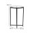 Flash Furniture NAN-JH-1786ET-BK-GG Modern Clear Glass End Table with Crisscross Matte Black Frame addl-5