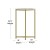 Flash Furniture NAN-JH-1786ET-GG Modern Clear Glass End Table with Crisscross Brushed Gold Frame addl-5