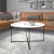 Flash Furniture NAN-JH-1787CT-BK-GG Modern White Finish Coffee Table with Crisscross Matte Black Frame addl-1
