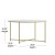 Flash Furniture NAN-JH-1787CT-GG Modern White Finish Coffee Table with Crisscross Brushed Gold Frame addl-4