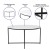 Flash Furniture NAN-JH-1787CT-MRBL-BK-GG Modern White Marble Finish Coffee Table with Crisscross Matte Black Frame addl-3
