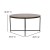 Flash Furniture NAN-JH-1787CT-WAL-BK-GG Modern Walnut Finish Coffee Table with Crisscross Matte Black Frame addl-4