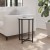 Flash Furniture NAN-JH-1787ET-BK-GG Modern White Finish End Table with Crisscross Matte Black Frame addl-1