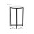 Flash Furniture NAN-JH-1787ET-BK-GG Modern White Finish End Table with Crisscross Matte Black Frame addl-4