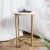 Flash Furniture NAN-JH-1787ET-GG Modern White Finish End Table with Crisscross Brushed Gold Frame addl-1