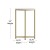 Flash Furniture NAN-JH-1787ET-GG Modern White Finish End Table with Crisscross Brushed Gold Frame addl-4