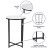 Flash Furniture NAN-JH-1787ET-MRBL-BK-GG Modern White Marble Finish End Table with Crisscross Matte Black Frame addl-3