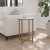 Flash Furniture NAN-JH-1787ET-MRBL-GG Modern White Marble Finish End Table with Crisscross Brushed Gold Frame addl-1