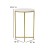 Flash Furniture NAN-JH-1787ET-MRBL-GG Modern White Marble Finish End Table with Crisscross Brushed Gold Frame addl-4