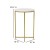 Flash Furniture NAN-JH-1787ET-MRBL-GG Modern White Marble Finish End Table with Crisscross Brushed Gold Frame addl-4