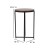 Flash Furniture NAN-JH-1787ET-WAL-BK-GG Modern Walnut Finish End Table with Crisscross Matte Black Frame addl-4