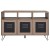 Flash Furniture NAN-JN-21804CT-3-GG 44"W Rustic Wood Grain 3 Shelf Storage Cabinet with Metal Doors addl-2