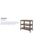 Flash Furniture NAN-JN-2522B3-GG 30"W Brown Oak Wood Grain Finish Mobile Storage Cart addl-2