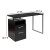 Flash Furniture NAN-JN-2634-G-GG Dark Ash Wood Grain Finish Computer Desk with Drawers and Silver Metal Frame addl-4