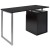 Flash Furniture NAN-JN-2634-G-GG Dark Ash Wood Grain Finish Computer Desk with Drawers and Silver Metal Frame addl-5