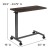 Flash Furniture NAN-LT-28-D-OAK-GG Adjustable Overbed Table with Wheels for Home and Hospital addl-4