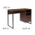 Flash Furniture NAN-NJ-HD10168-GG Rustic Coffee Wood Grain Finish Computer Desk with Black Metal Frame addl-3
