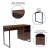 Flash Furniture NAN-NJ-HD10168-GG Rustic Coffee Wood Grain Finish Computer Desk with Black Metal Frame addl-7