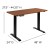 Flash Furniture NAN-TG-2046-R-GG Mahogany Electric Height Adjustable Standing Desk with 48"W x 24"D Table Top addl-4