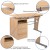 Flash Furniture NAN-WK-008-MP-GG Maple Desk with Three Drawer Pedestal and Pull-Out Keyboard Tray addl-4