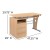 Flash Furniture NAN-WK-008-MP-GG Maple Desk with Three Drawer Pedestal and Pull-Out Keyboard Tray addl-5