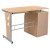 Flash Furniture NAN-WK-008-MP-GG Maple Desk with Three Drawer Pedestal and Pull-Out Keyboard Tray addl-6