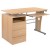 Flash Furniture NAN-WK-008-MP-GG Maple Desk with Three Drawer Pedestal and Pull-Out Keyboard Tray addl-8