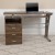 Flash Furniture NAN-WK-008-RU-GG Rustic Walnut Desk with Three Drawer Pedestal and Pull-Out Keyboard Tray addl-1