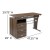 Flash Furniture NAN-WK-008-RU-GG Rustic Walnut Desk with Three Drawer Pedestal and Pull-Out Keyboard Tray addl-5
