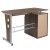 Flash Furniture NAN-WK-008-RU-GG Rustic Walnut Desk with Three Drawer Pedestal and Pull-Out Keyboard Tray addl-6