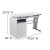 Flash Furniture NAN-WK-008-WH-GG White Desk with Three Drawer Pedestal and Pull-Out Keyboard Tray addl-5