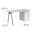 Flash Furniture NAN-WK-021-GG White Computer Desk with Glass Top and Three Drawer Pedestal addl-4