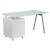 Flash Furniture NAN-WK-021-GG White Computer Desk with Glass Top and Three Drawer Pedestal addl-5